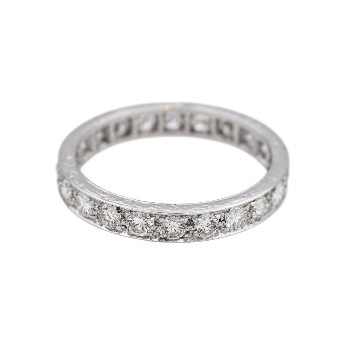 Bague Alliance en or blanc et diamants - Castafiore