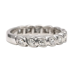 Bague Alliance en or blanc et diamants - Castafiore