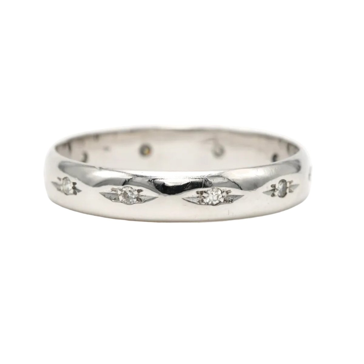Bague Alliance en or blanc et diamants - Castafiore