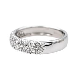 Bague Alliance en or blanc et diamants - Castafiore
