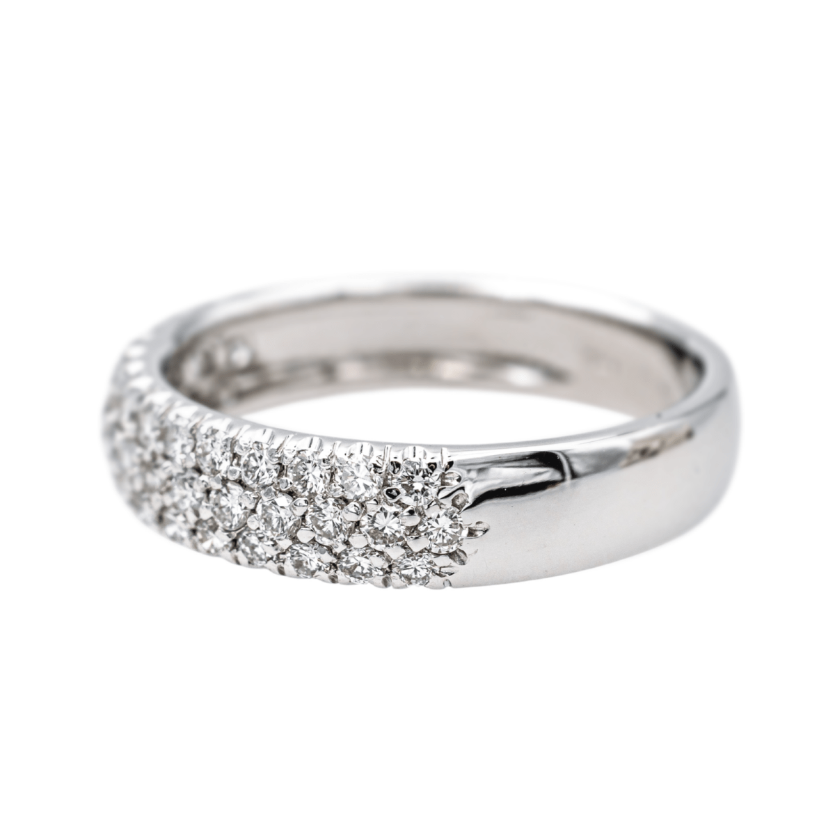 Bague Alliance en or blanc et diamants - Castafiore
