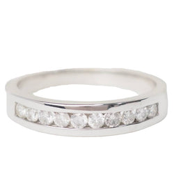 Bague Alliance en or blanc et diamants - Castafiore