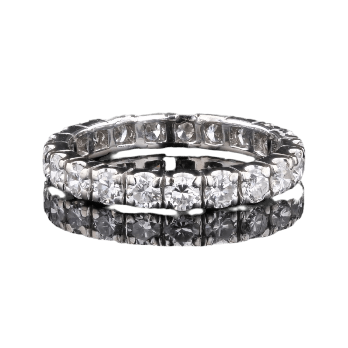 Bague Alliance en or blanc et diamants - Castafiore