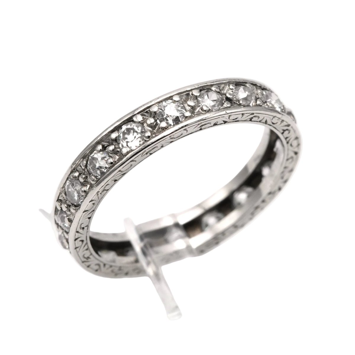 Bague Alliance en or blanc et diamants - Castafiore