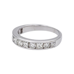 Bague Alliance en or blanc et diamants - Castafiore