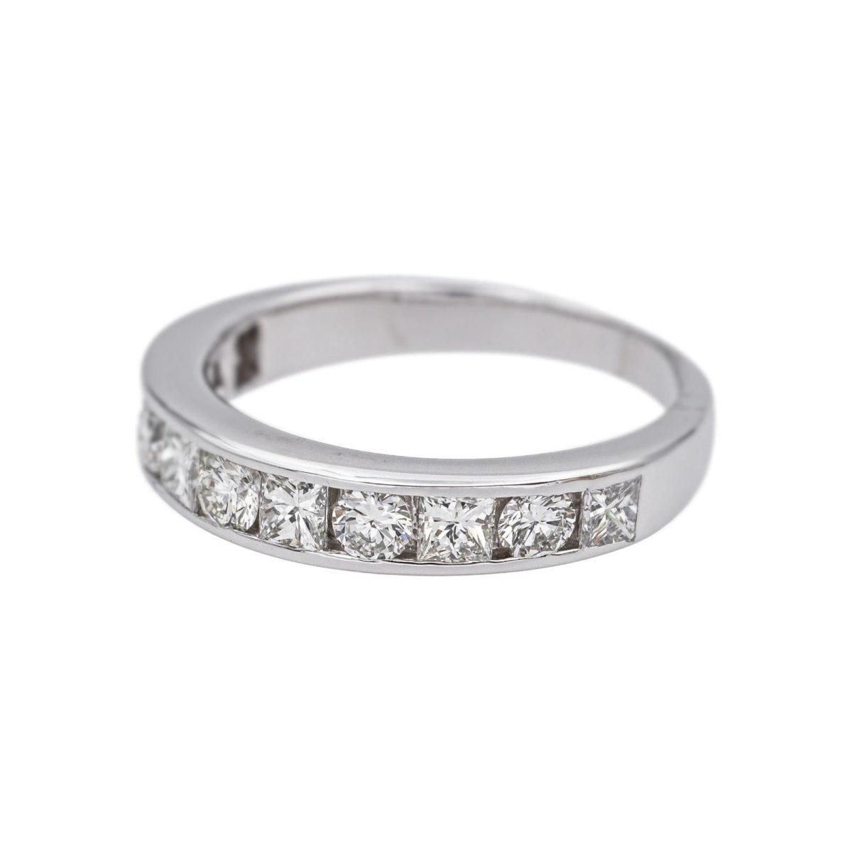 Bague Alliance en or blanc et diamants - Castafiore