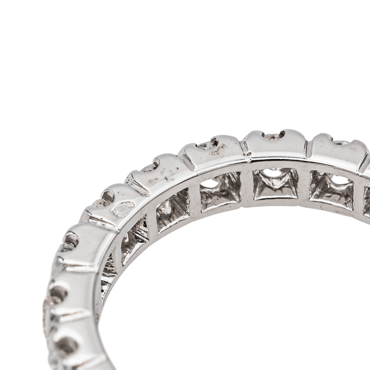 Bague Alliance en or blanc et diamants - Castafiore