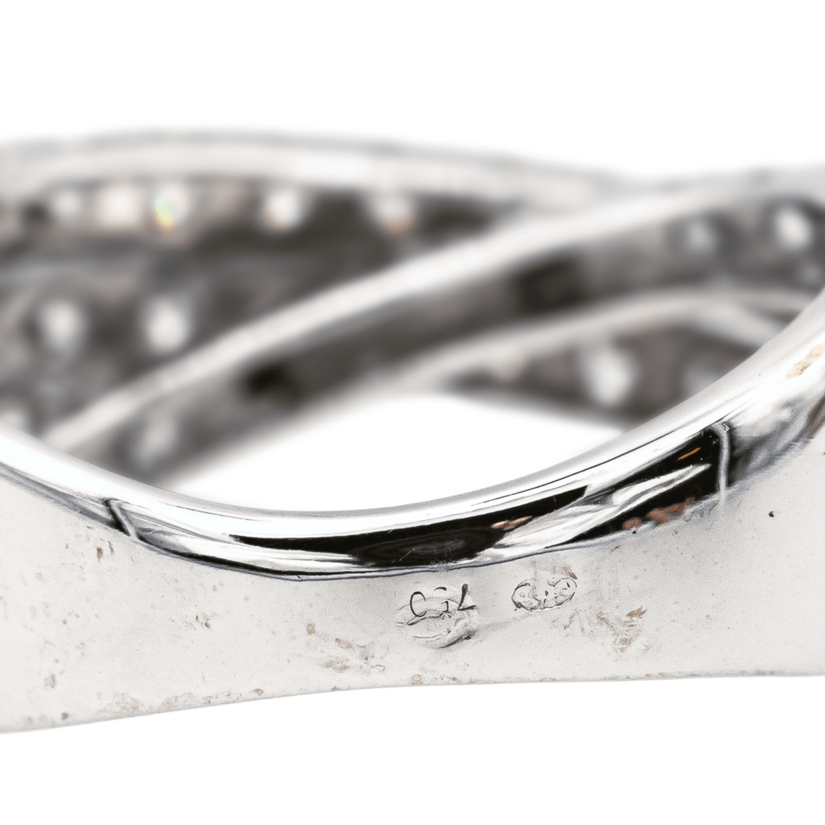 Bague Alliance en or blanc et diamants - Castafiore