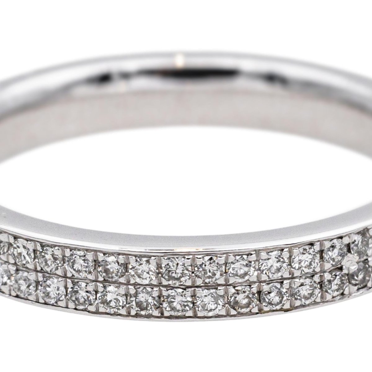 Bague Alliance en or blanc et diamants - Castafiore