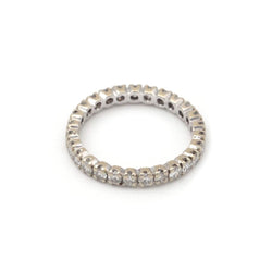 Bague Alliance en or blanc et diamants - Castafiore
