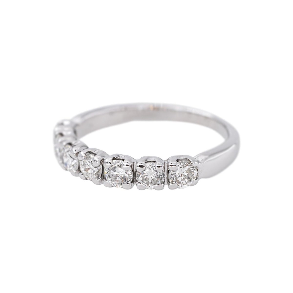 Bague Alliance en or blanc et diamants - Castafiore
