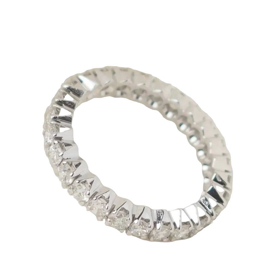 Bague Alliance en or blanc et diamants - Castafiore