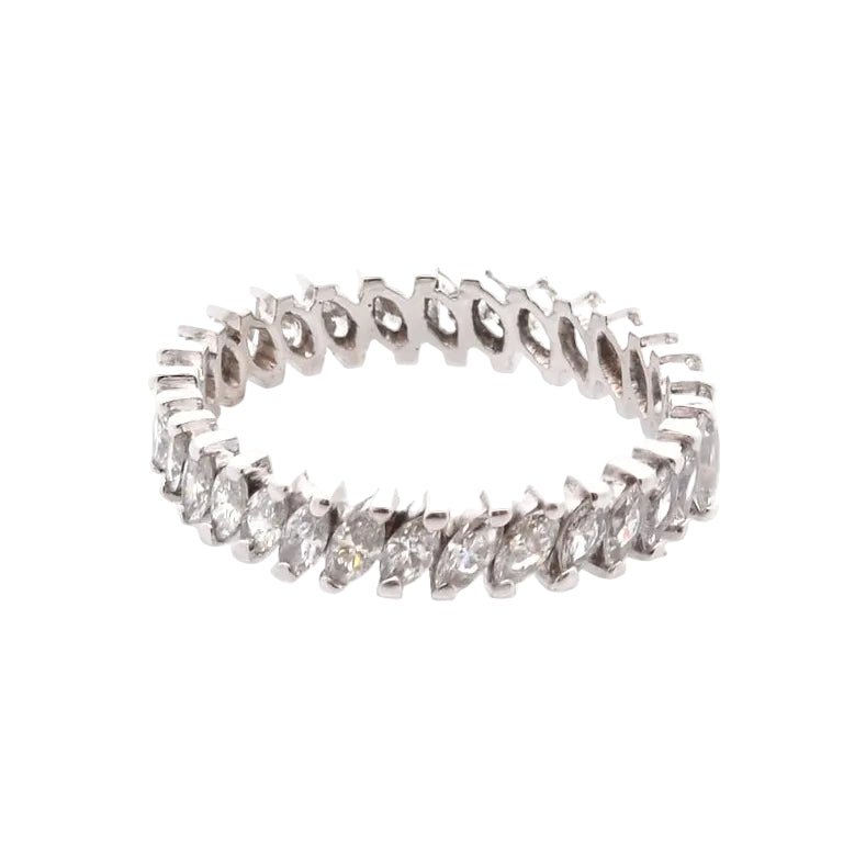 Bague Alliance en or blanc et diamants - Castafiore