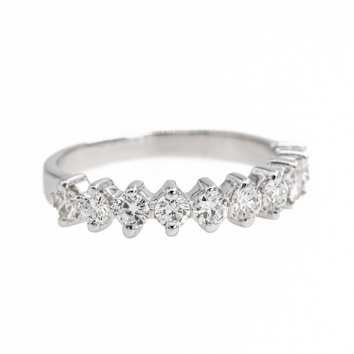 Bague alliance en or blanc et diamants - Castafiore