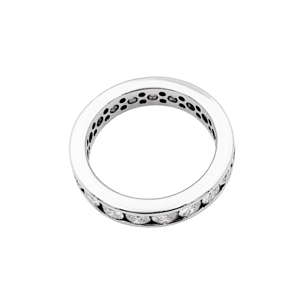 Bague Alliance en or blanc et diamants - Castafiore