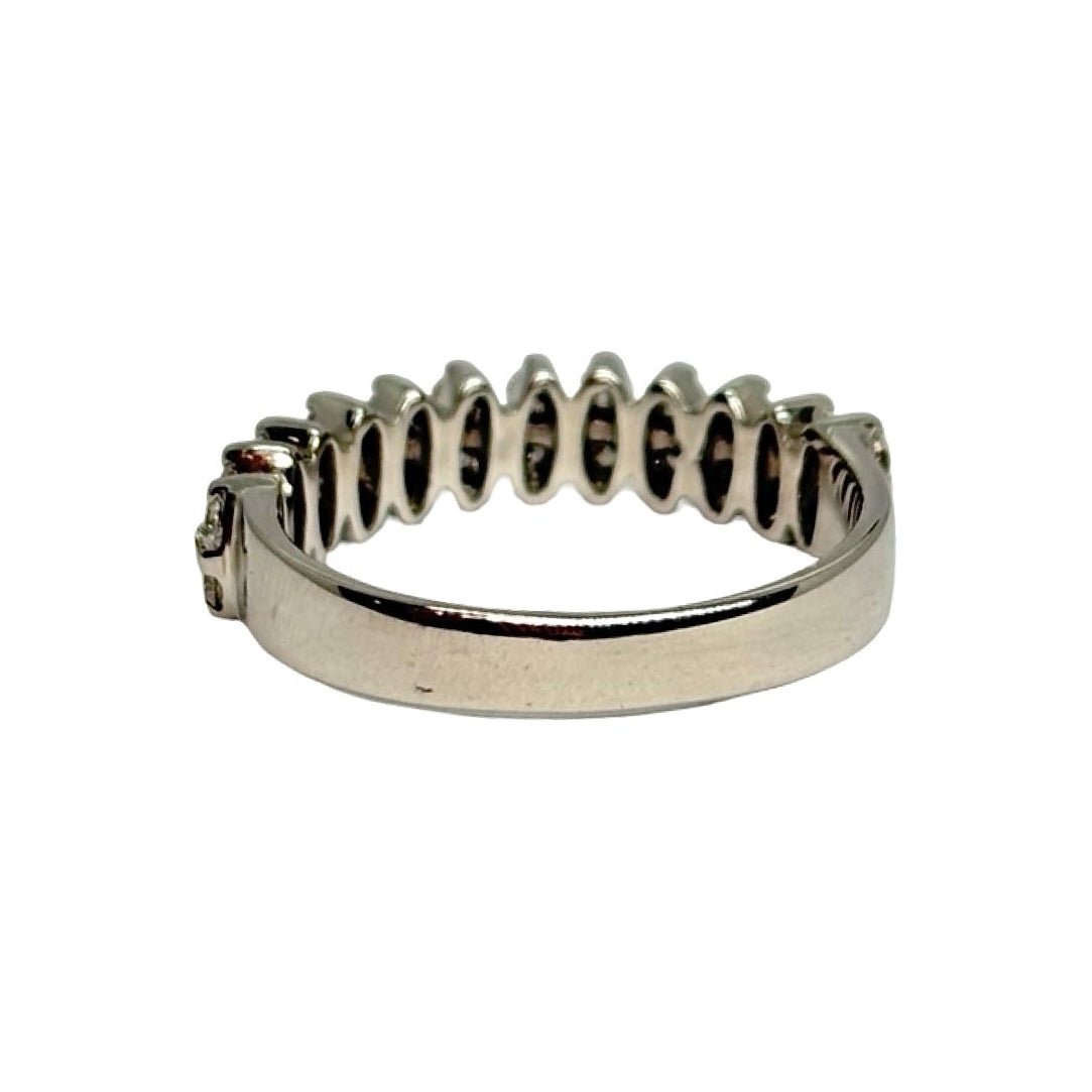 Bague Alliance en or blanc et diamants - Castafiore