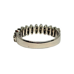 Bague Alliance en or blanc et diamants - Castafiore