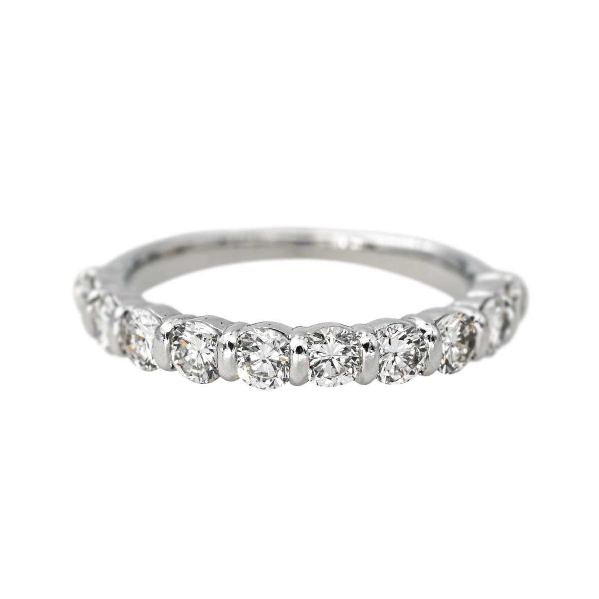 Bague Alliance en or blanc et diamants - Castafiore