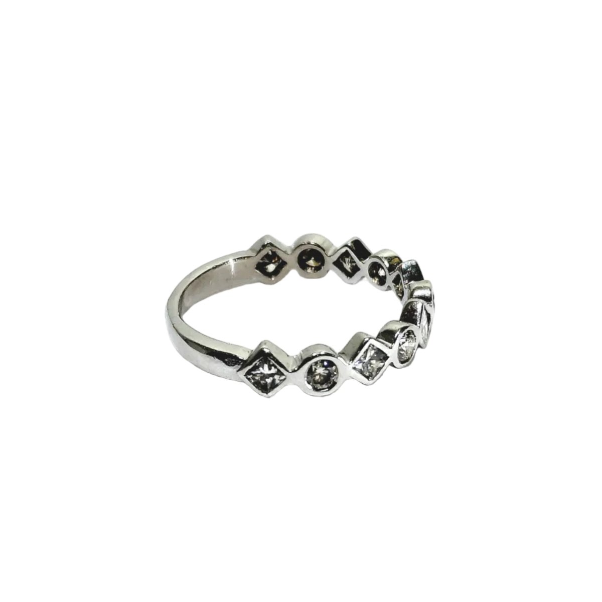 Bague Alliance en or blanc et diamants - Castafiore
