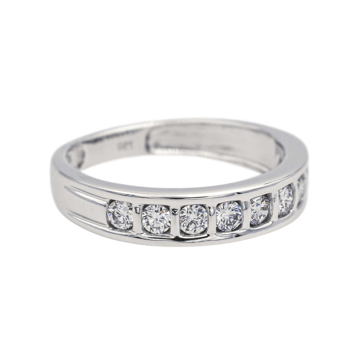 Bague Alliance en or blanc et diamants - Castafiore