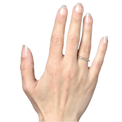 Bague Alliance en or blanc et diamants - Castafiore