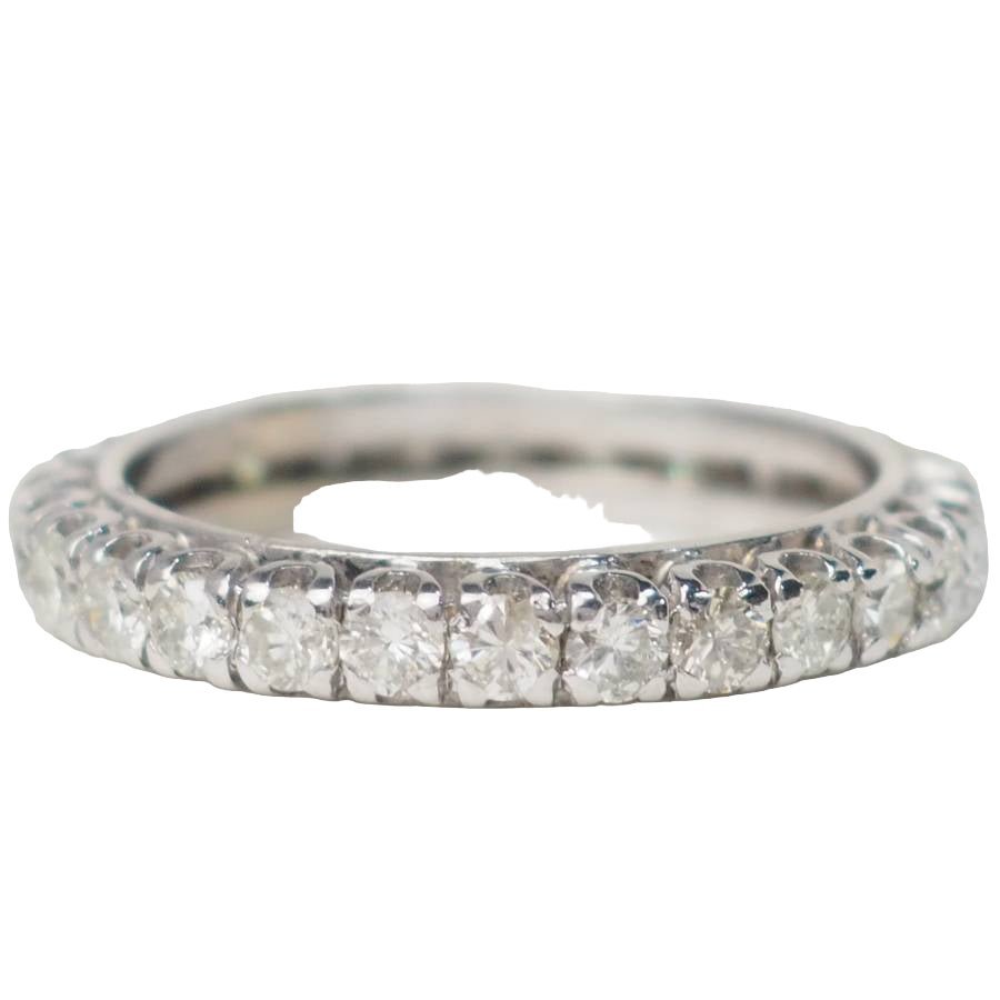 Bague Alliance en or blanc et diamants - Castafiore