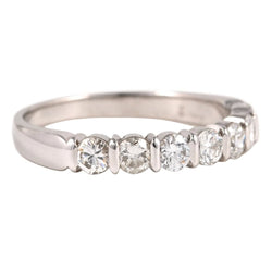 Bague Alliance en or blanc et diamants - Castafiore