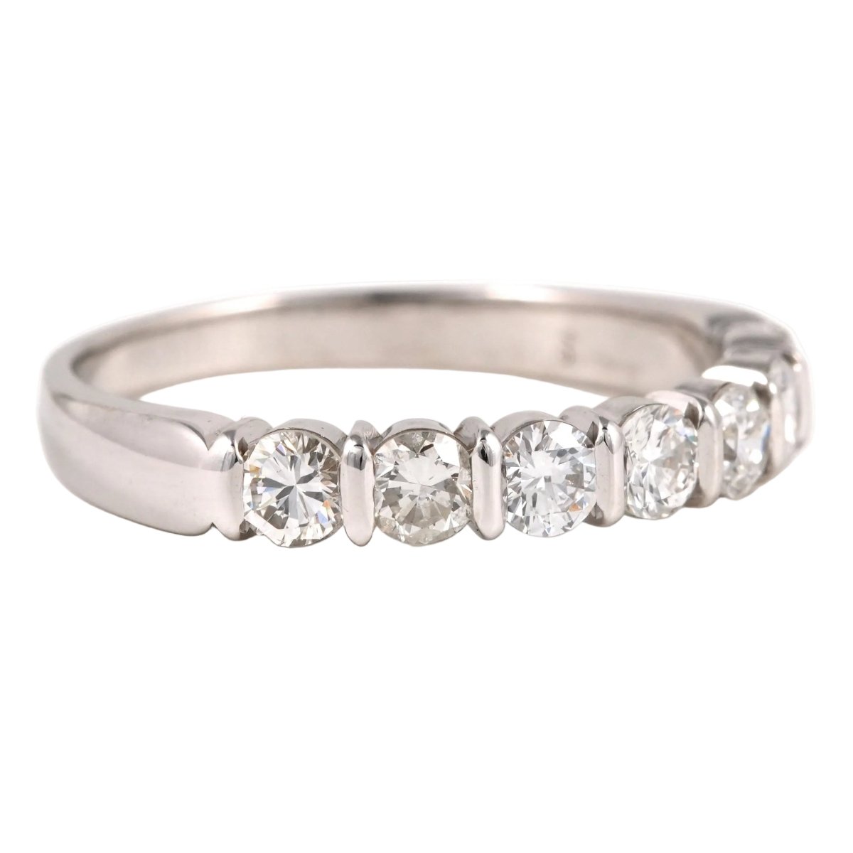 Bague Alliance en or blanc et diamants - Castafiore