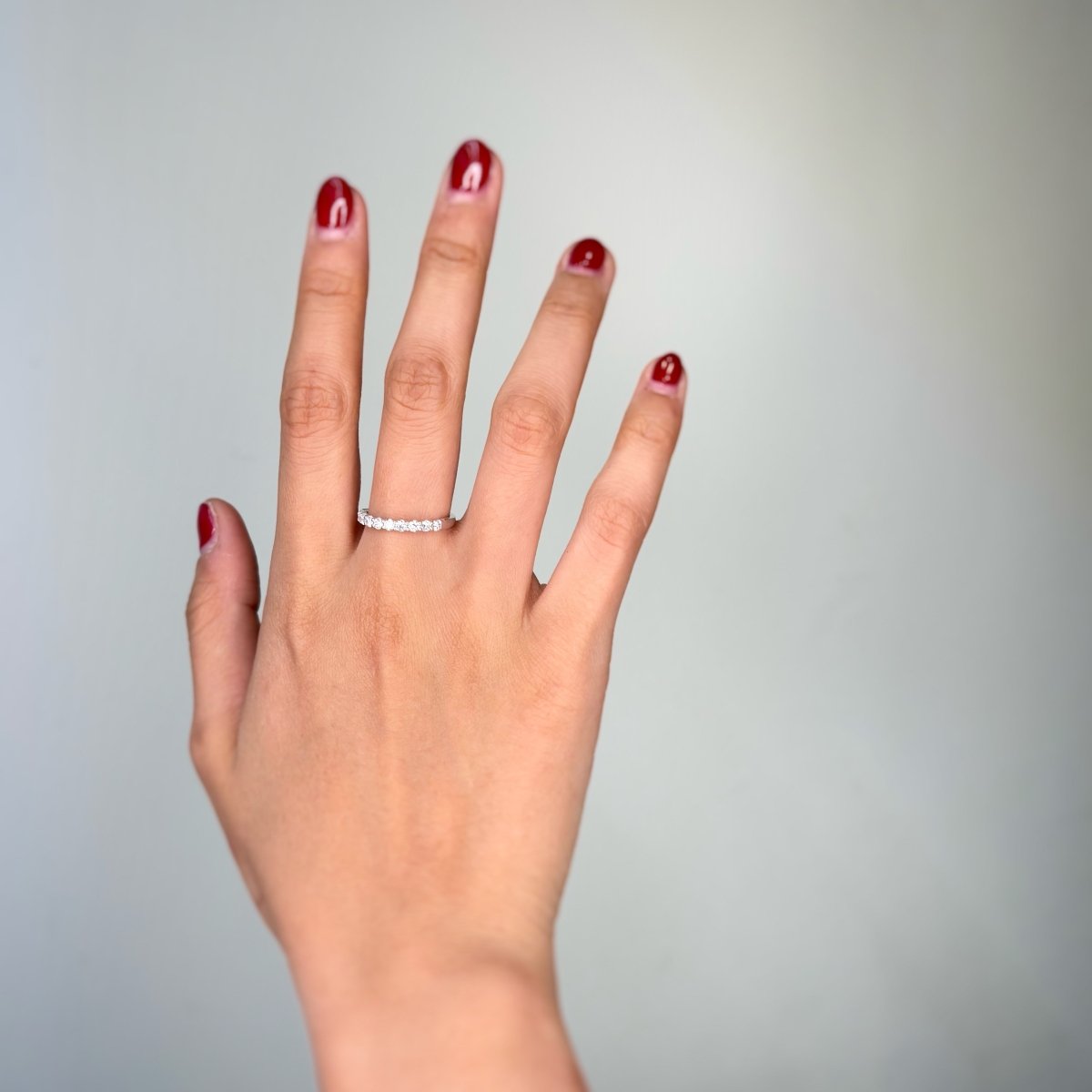 Bague Alliance en or blanc et diamants - Castafiore