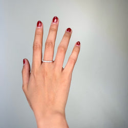 Bague Alliance en or blanc et diamants - Castafiore