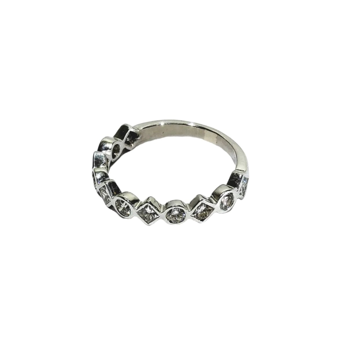 Bague Alliance en or blanc et diamants - Castafiore