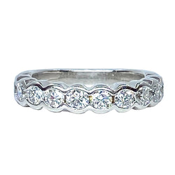 Bague Alliance en or blanc et diamants - Castafiore