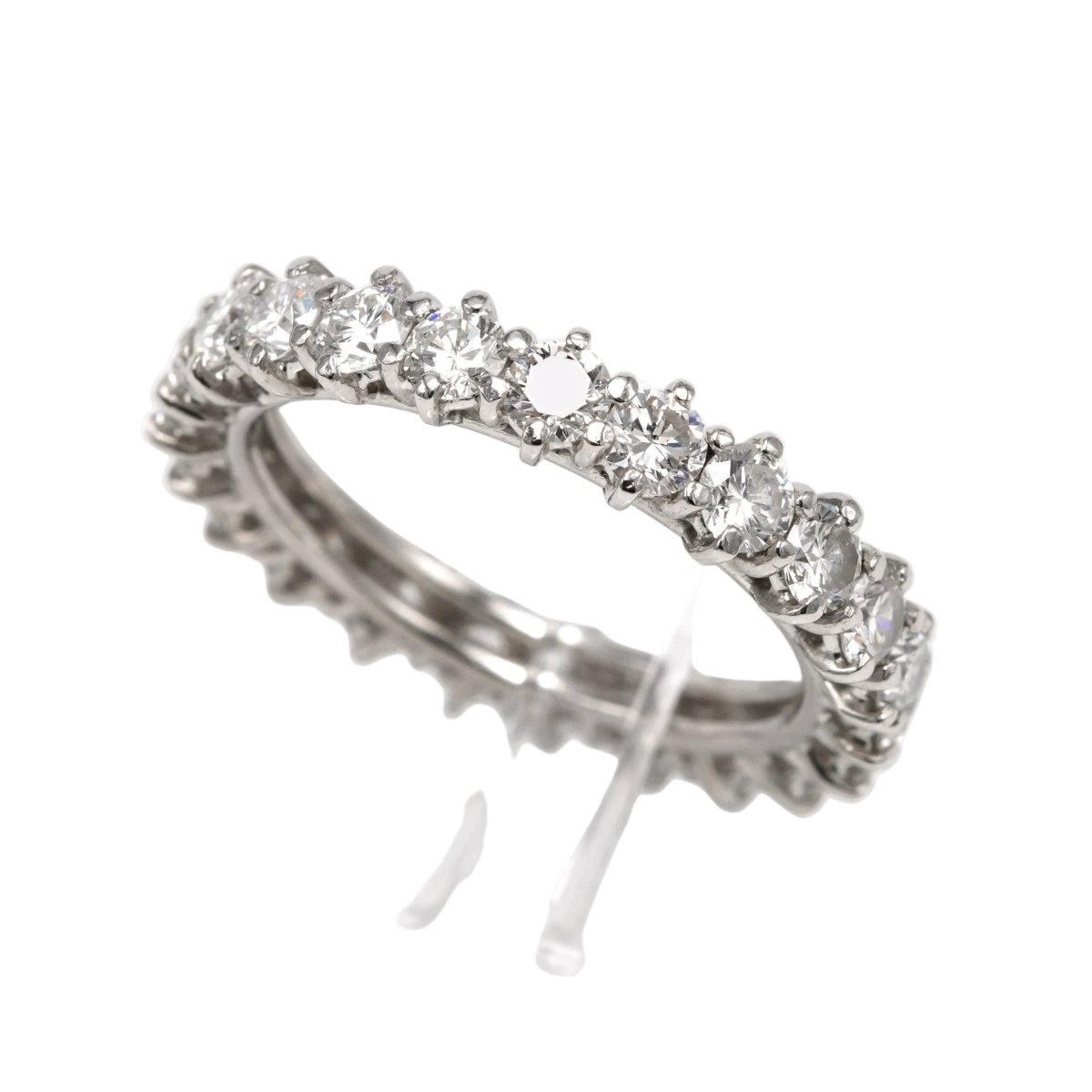 Bague Alliance en or blanc et diamants - Castafiore