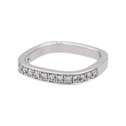 Bague Alliance en or blanc et diamants - Castafiore