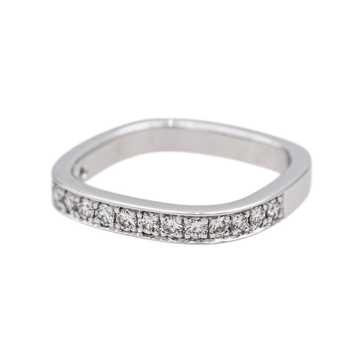Bague Alliance en or blanc et diamants - Castafiore