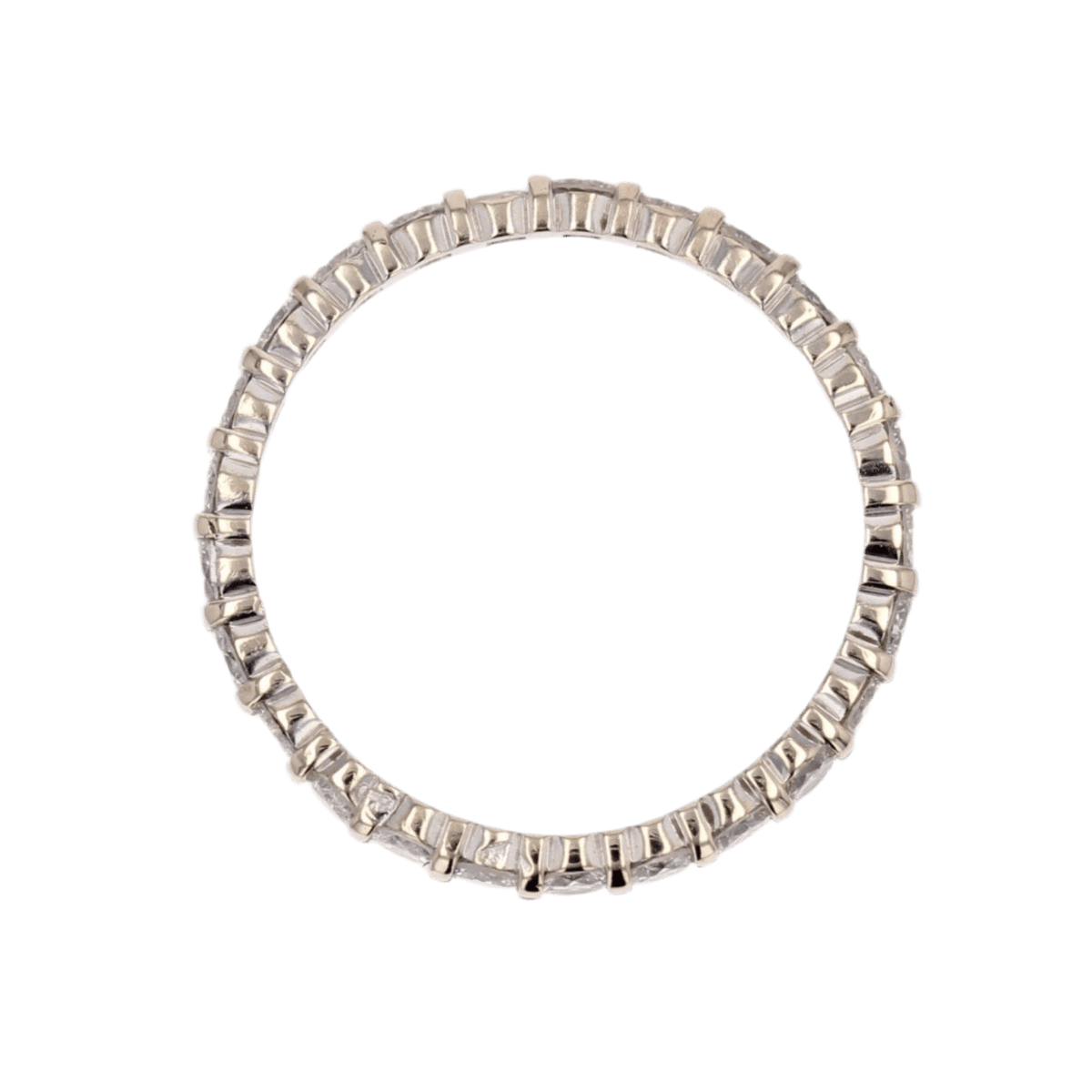 Bague Alliance en or blanc et diamants - Castafiore