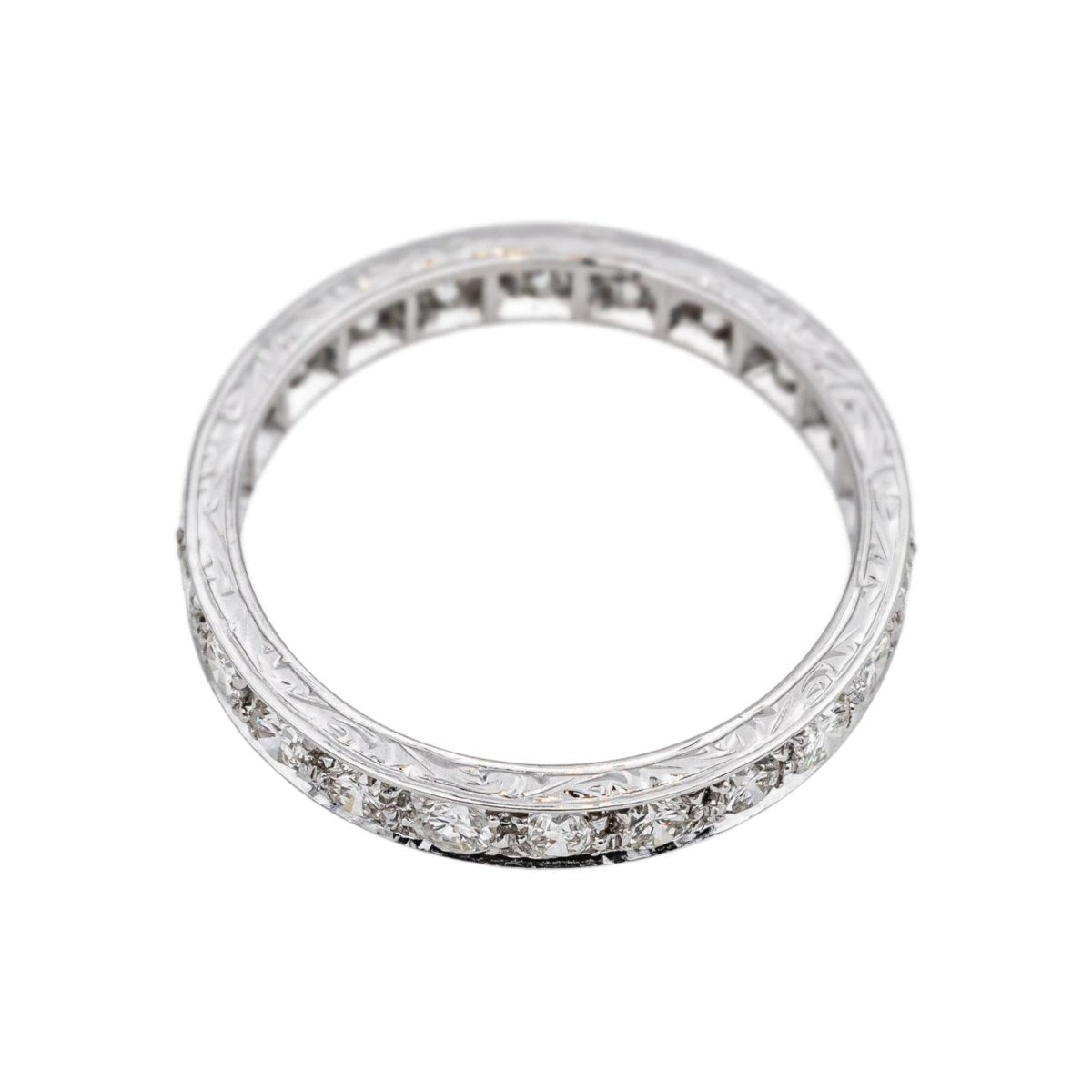 Bague Alliance en or blanc et diamants - Castafiore