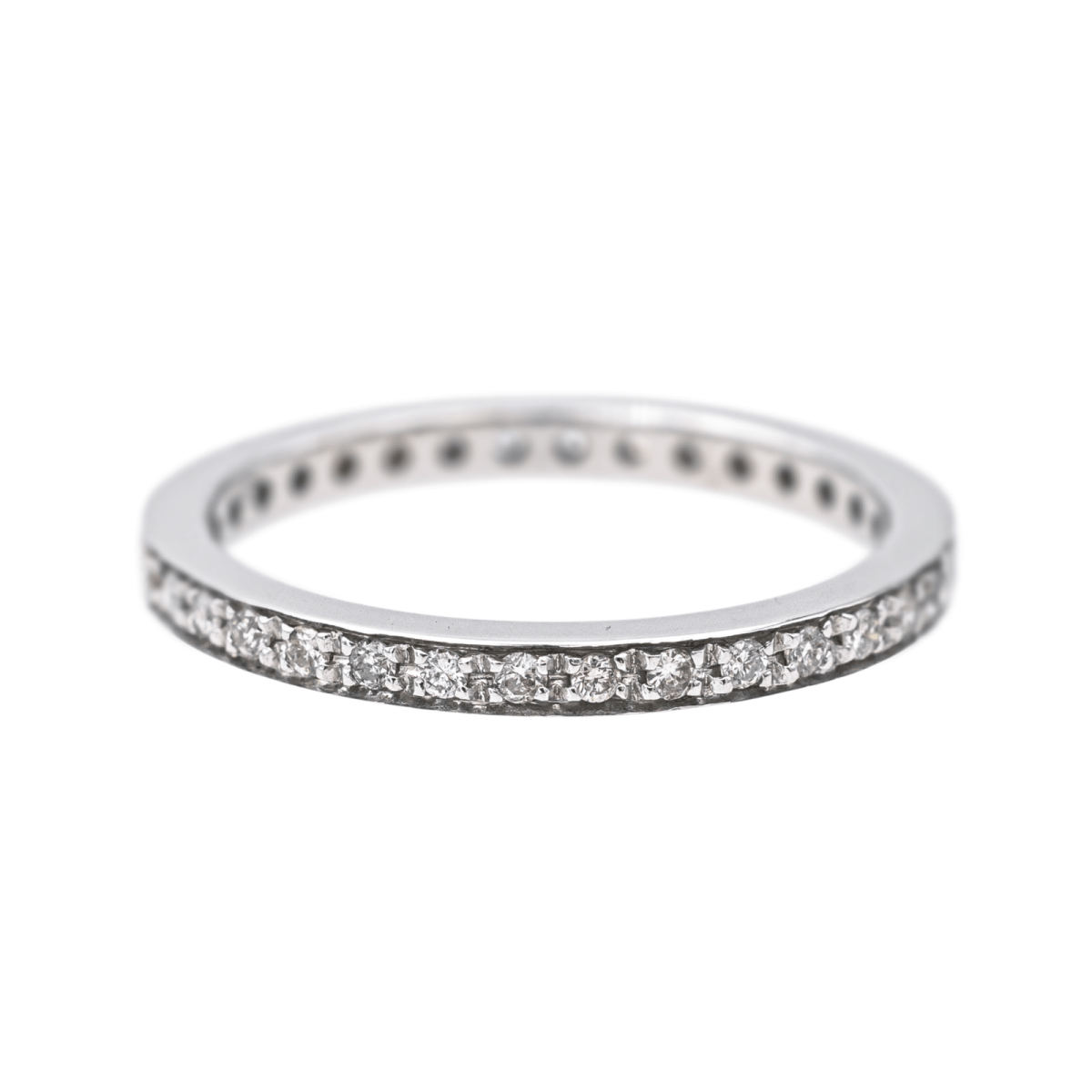 Bague Alliance en or blanc et diamants - Castafiore