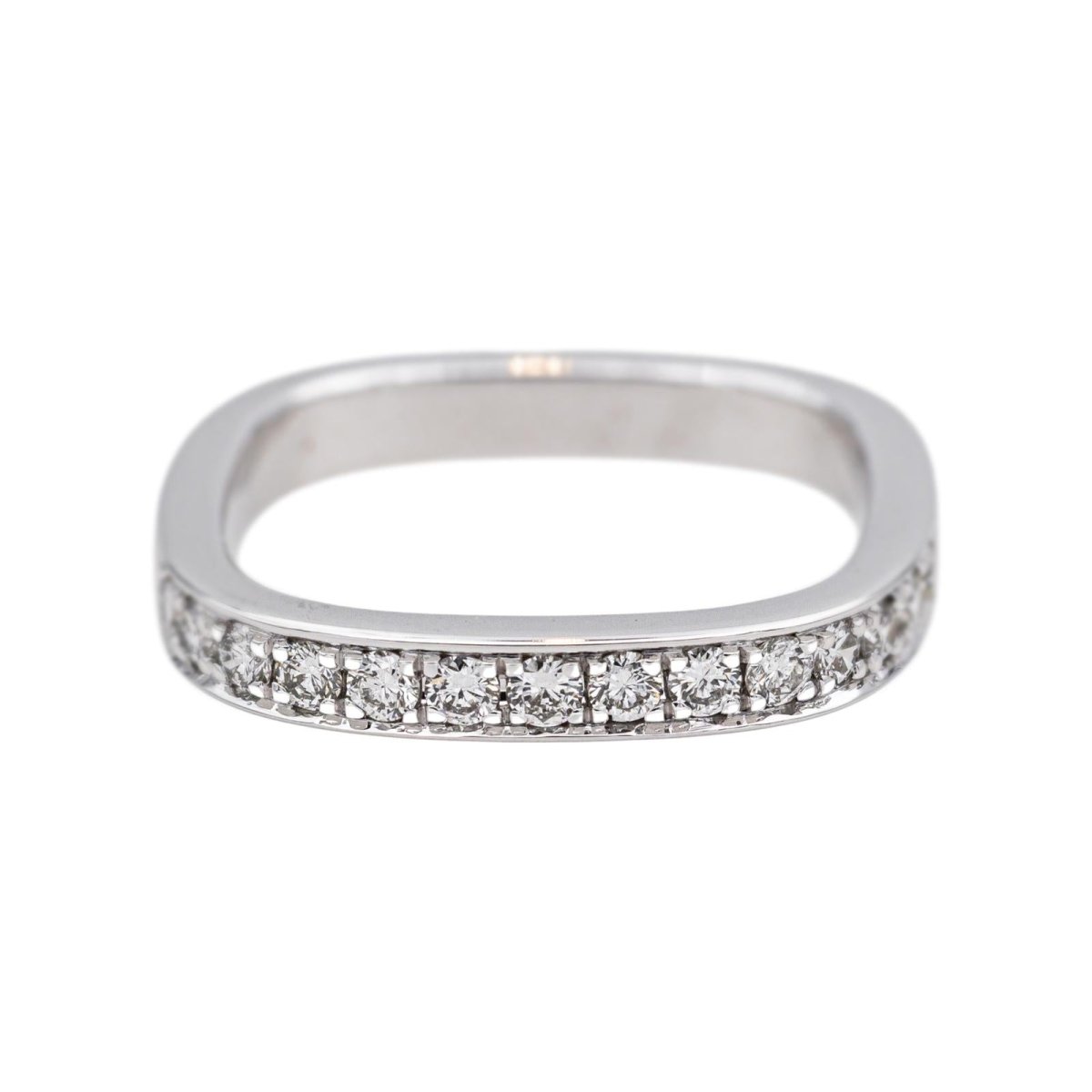Ring White gold half wedding ring diamond