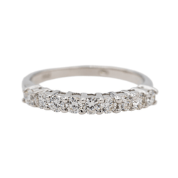 Bague Alliance en or blanc et diamants - Castafiore