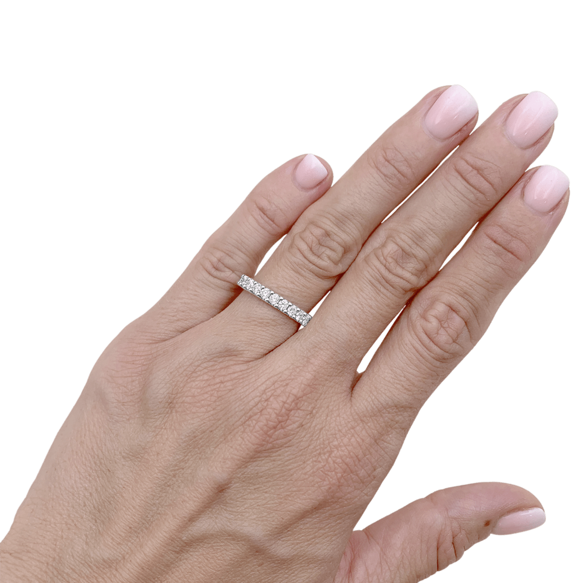 Bague Alliance en or blanc et diamants - Castafiore
