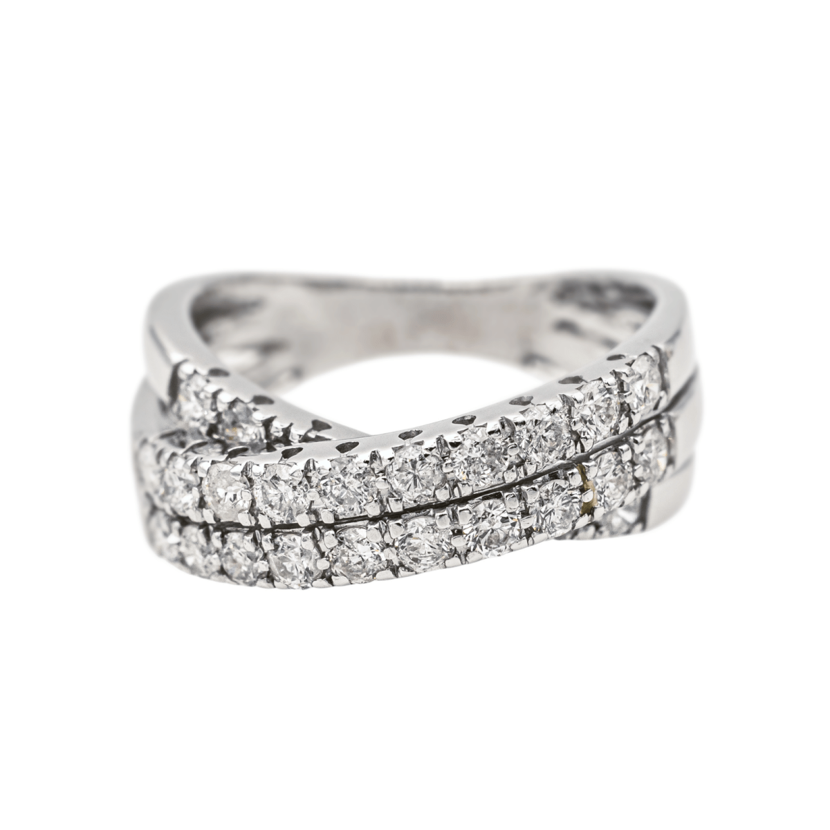 Bague Alliance en or blanc et diamants - Castafiore