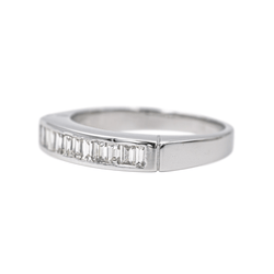 Bague Alliance en or blanc et diamants - Castafiore