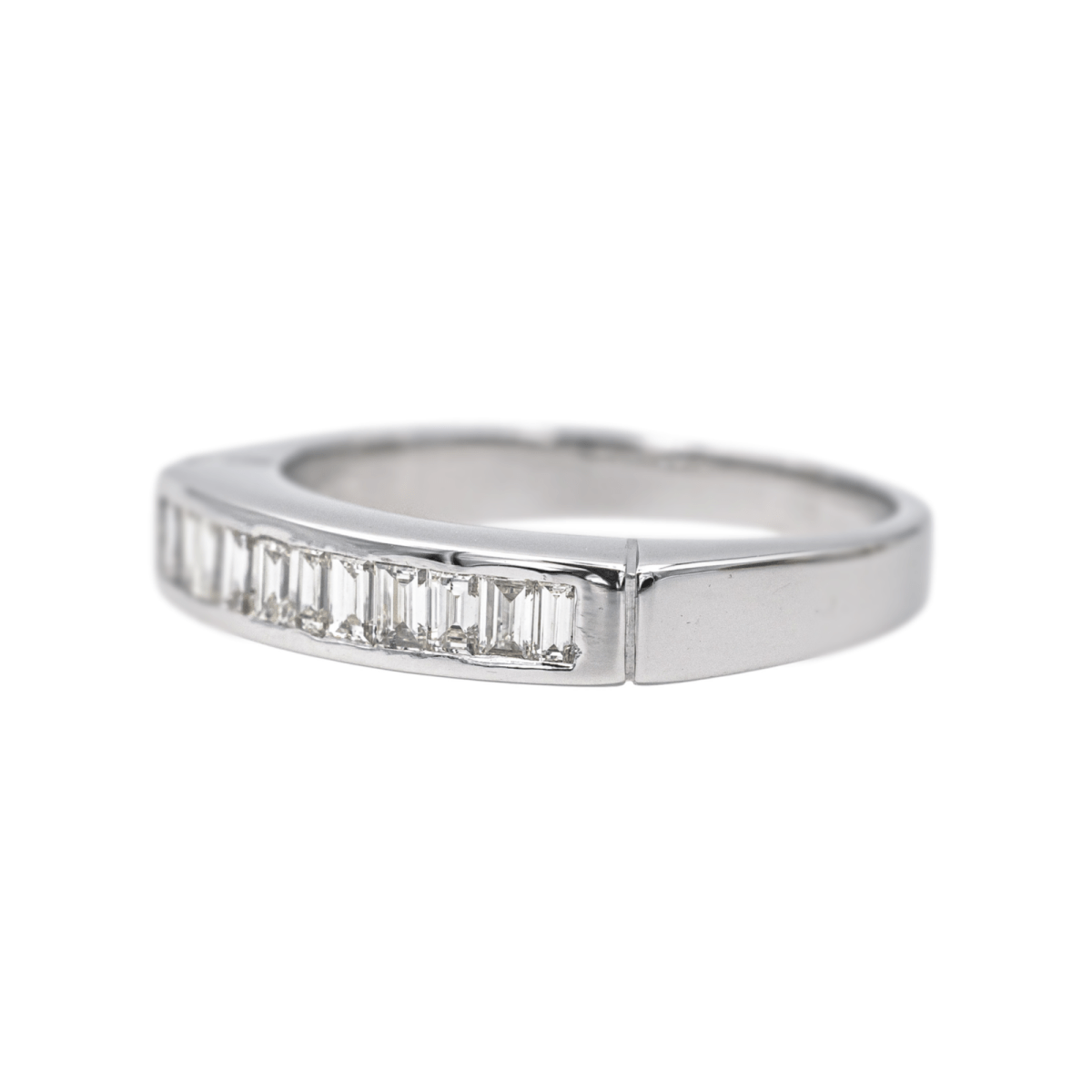 Bague Alliance en or blanc et diamants - Castafiore