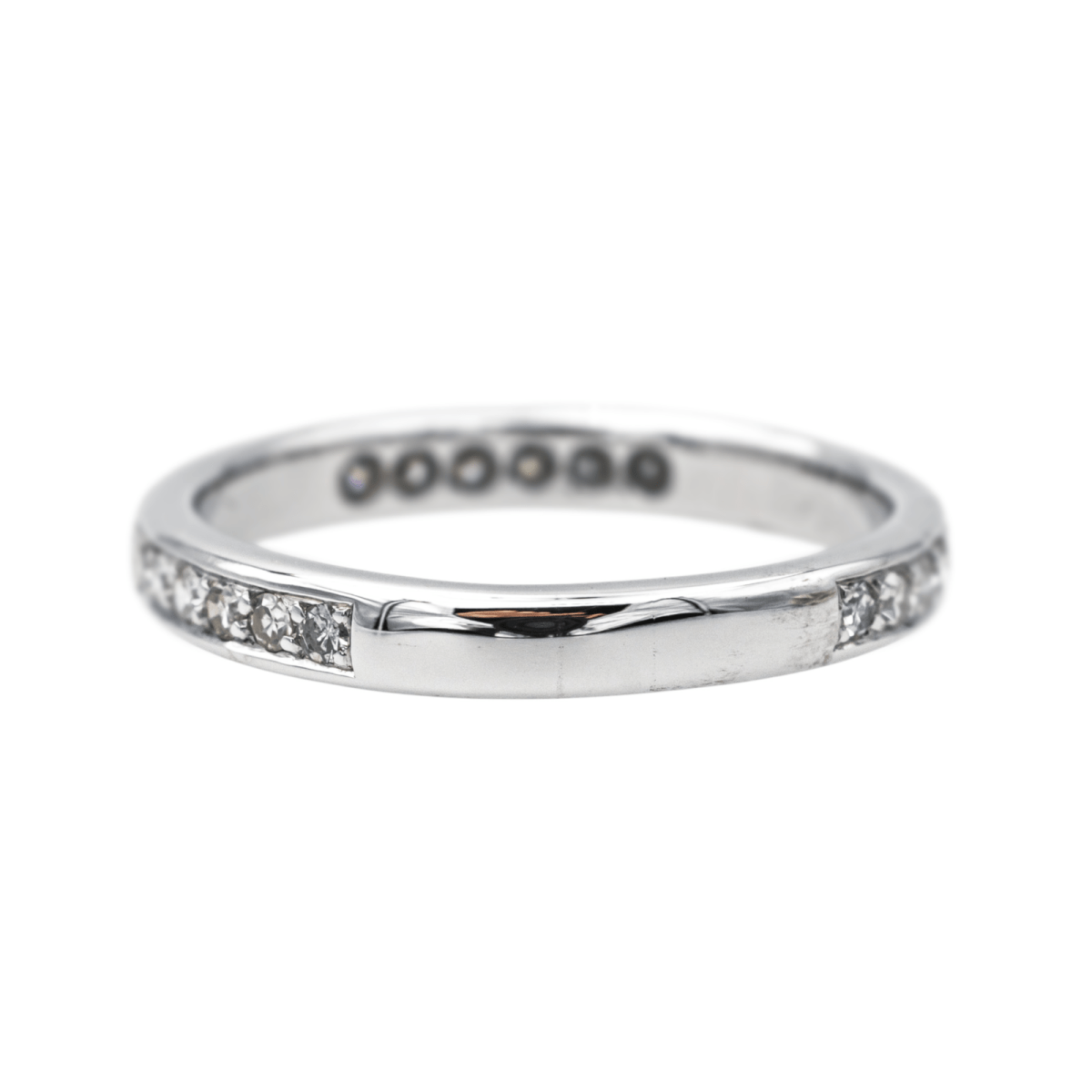Bague Alliance en or blanc et diamants - Castafiore