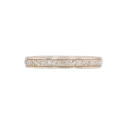 Bague Alliance en or blanc et diamants - Castafiore