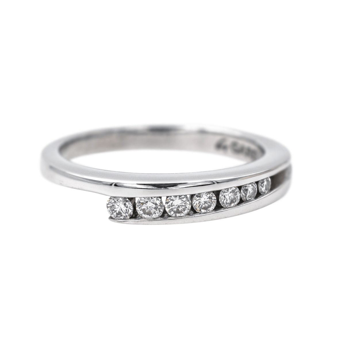 Bague Alliance en or blanc et diamants - Castafiore