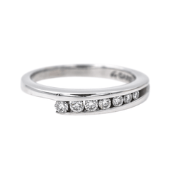 Bague Alliance en or blanc et diamants - Castafiore