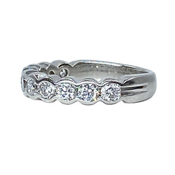 Bague Alliance en or blanc et diamants - Castafiore