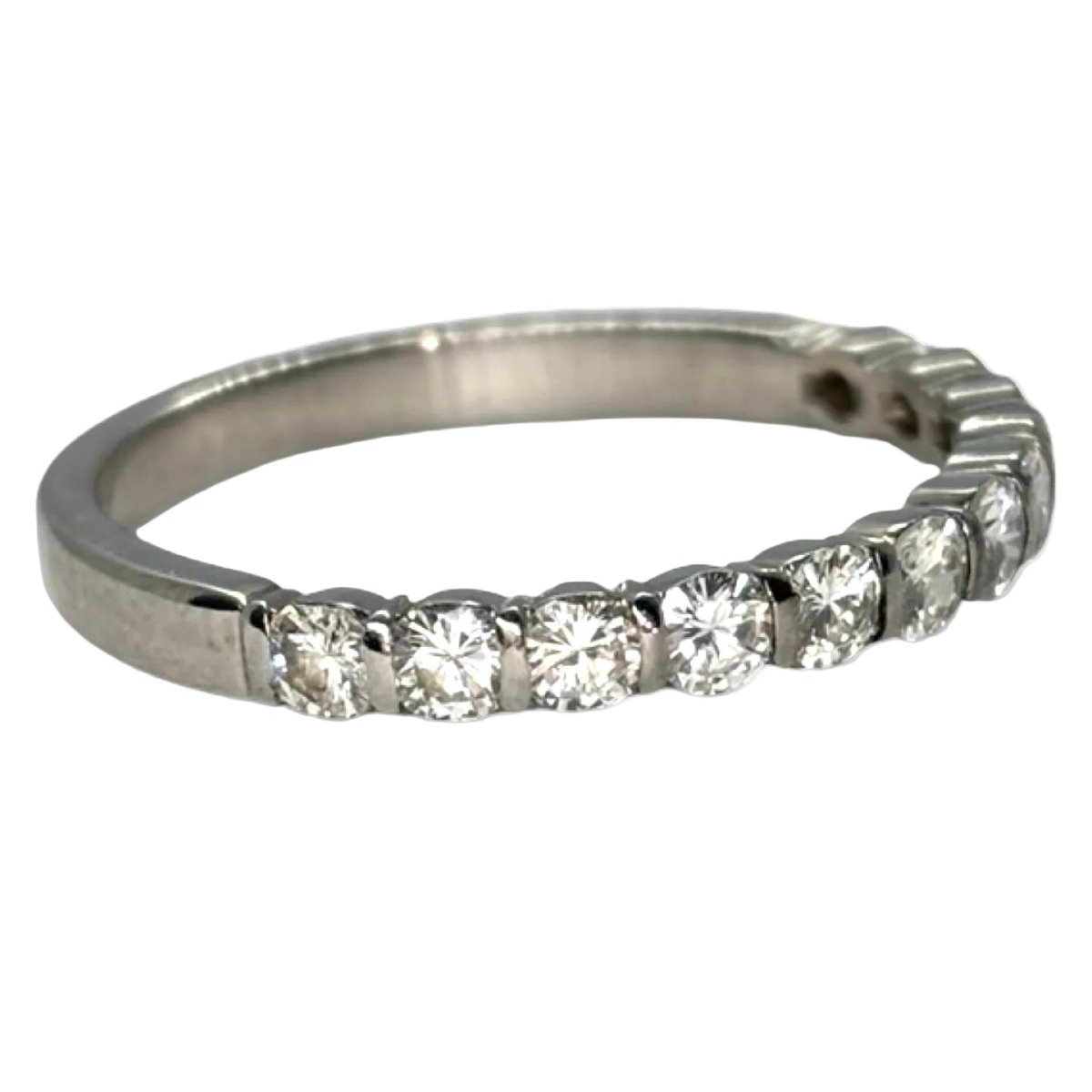 Bague Alliance en or blanc et diamants - Castafiore
